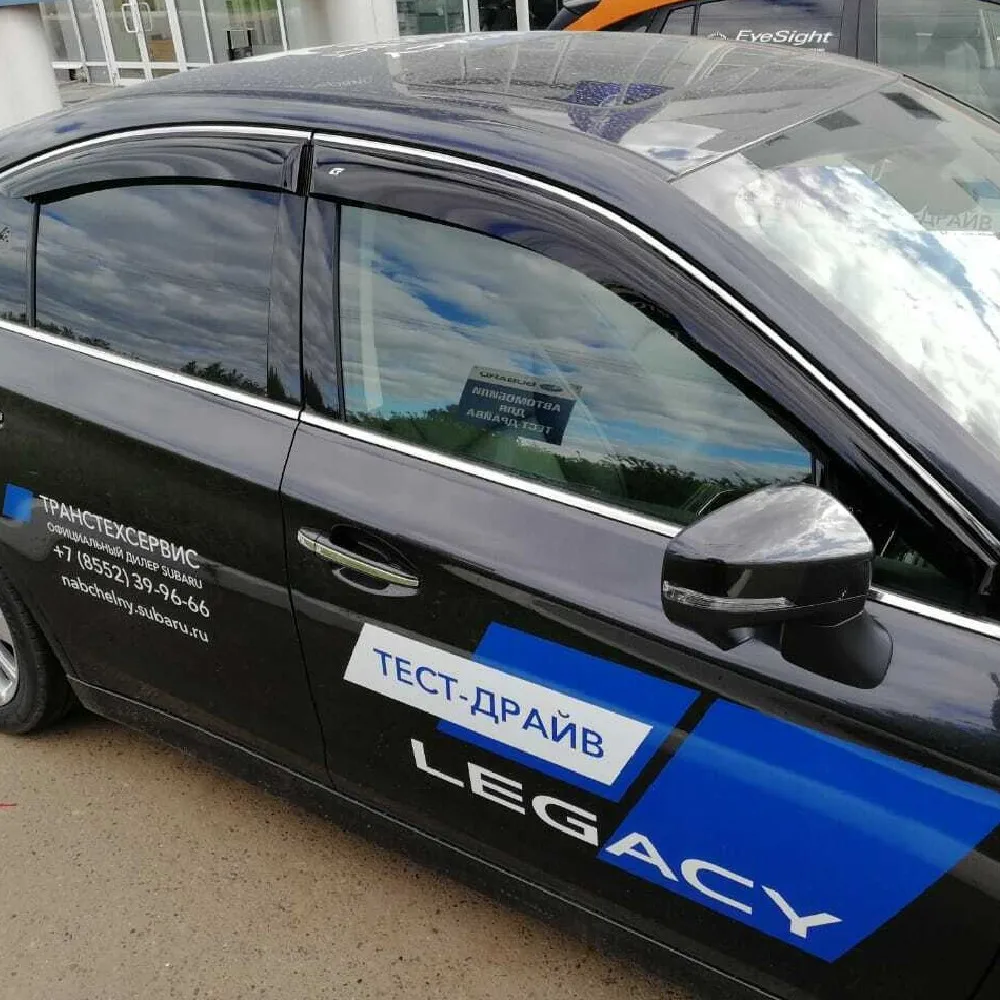 Дефлекторы окон Cobra Tuning S42018 на авто Subaru Legacy 6 VI Sedan 5d 2014-2019 4 шт./комп. ветровики от