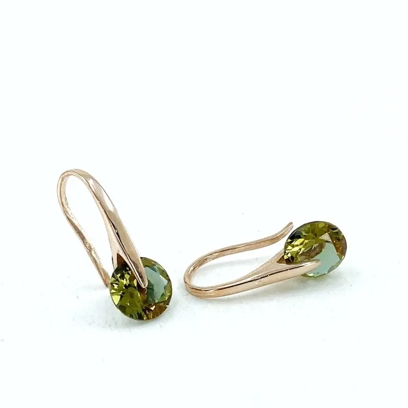 Элегантные серебряные серьги в итальянском стиле с камнями Zultanit|Серьги-подвески|