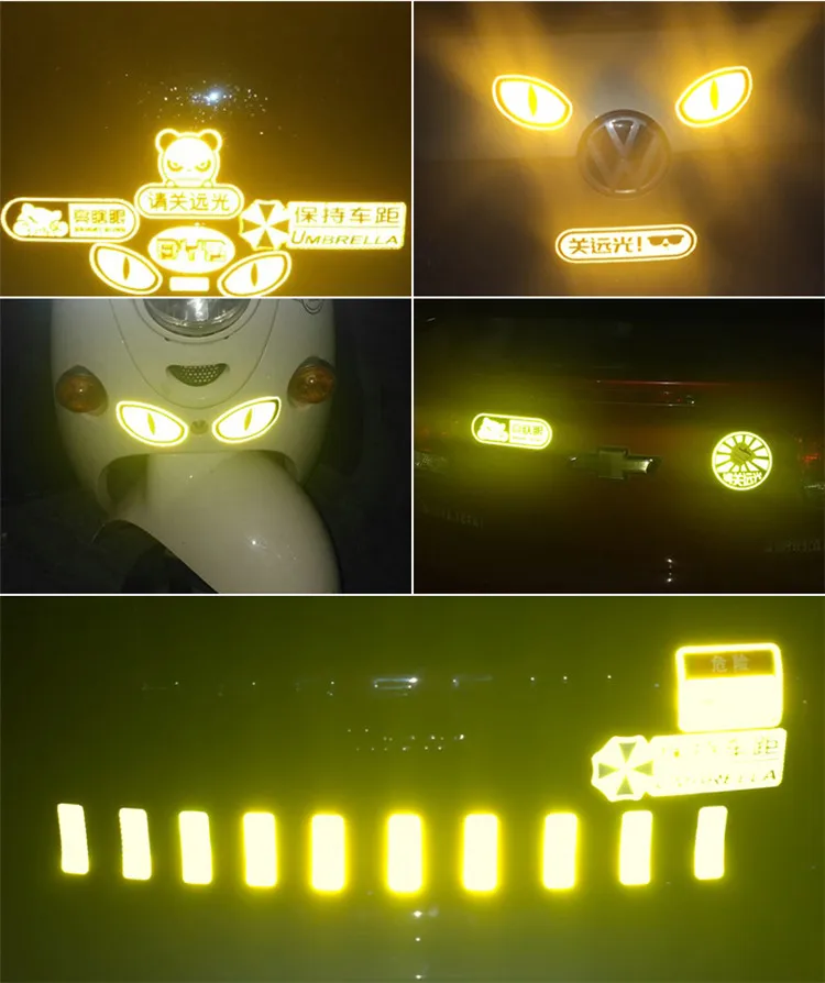 

Kids Reflective Stickers Student Driver Safety Warning Tape Cartoon Chicken Creative Car Body Decal Made with 3M Materials