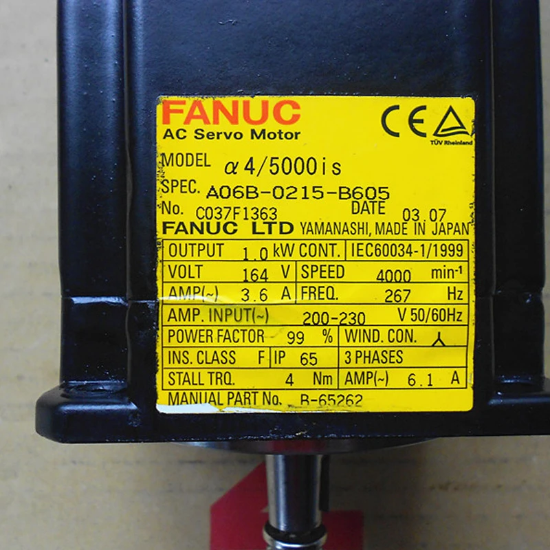 

FANUC AC MOTOR SERVO A06B-0215-B605