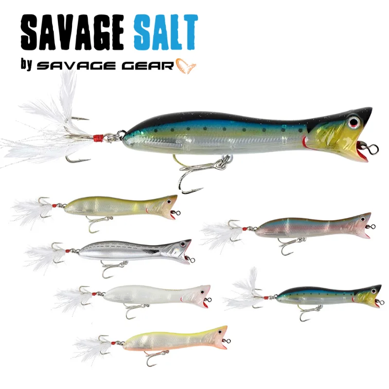 Savage Gear Salt Series Ultimate Topwater Fishing Lure Panic Popper Topwater Lures for Bass Best Topwater Lure