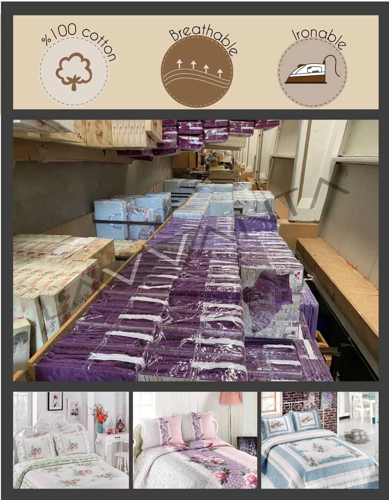 My blanket Love Double Quilted Bed Cover Digital Printing Yıkabilir Fabric Breathable feature can Be Ironed on Discounted Price | Дом и сад