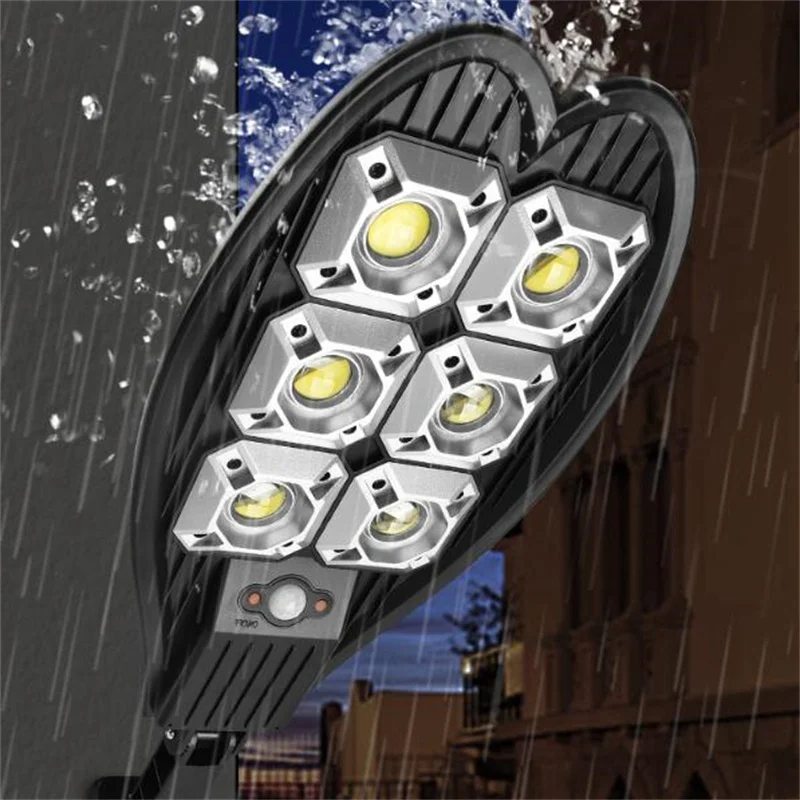 Solar Street Lights Outdoor Lamp IP65 Waterproof Dusk to Dawn Security Led Flood Light for Yard Garden Streets Basketball Court images - 2