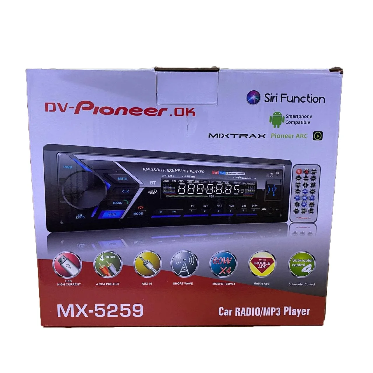Автомагнитола Pioneer OK 1 DIN CD USB SD TF FM радио Bluetooth для разговоров AUX автомобильная