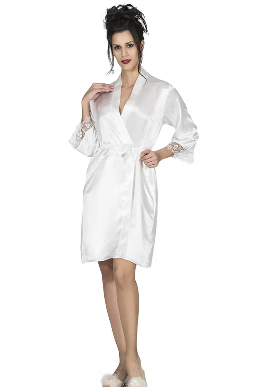 

For Dreams By Aytuğ Satin Bridesmaid Dressing Gown - 9500