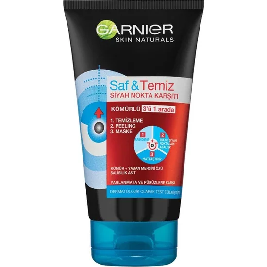 

Маска для лица Garnier Pure & для чистки угрей, антиугольная, 3 дюйма, 150 мл