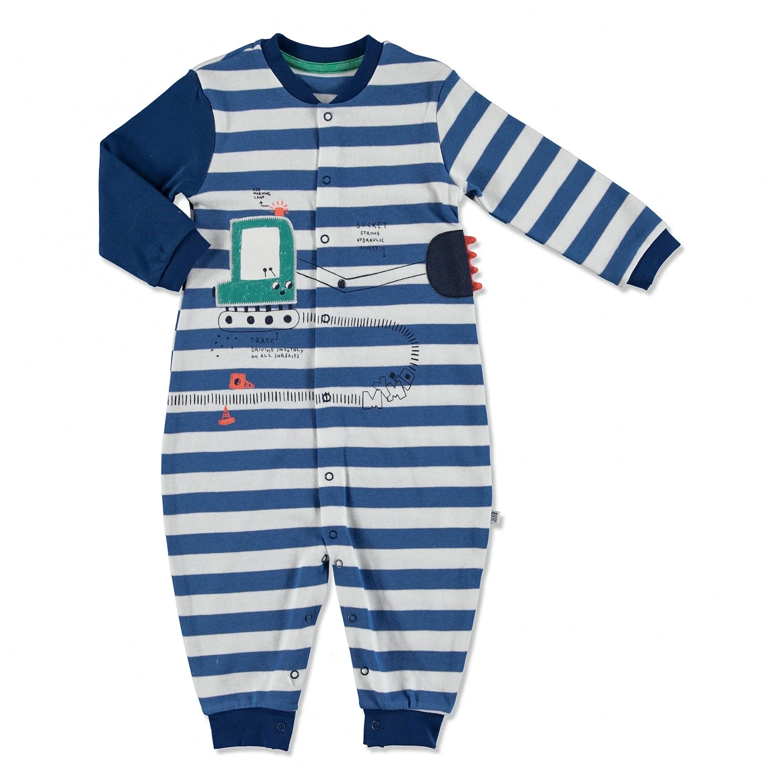 ebebek Mymio Summer Baby Boy Scoop Interlock Snaps Neck Romper |