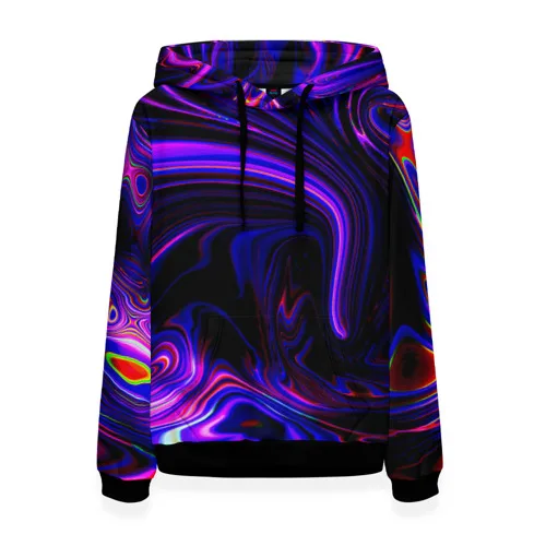 Женская толстовка 3D Цветные разводы | одежда