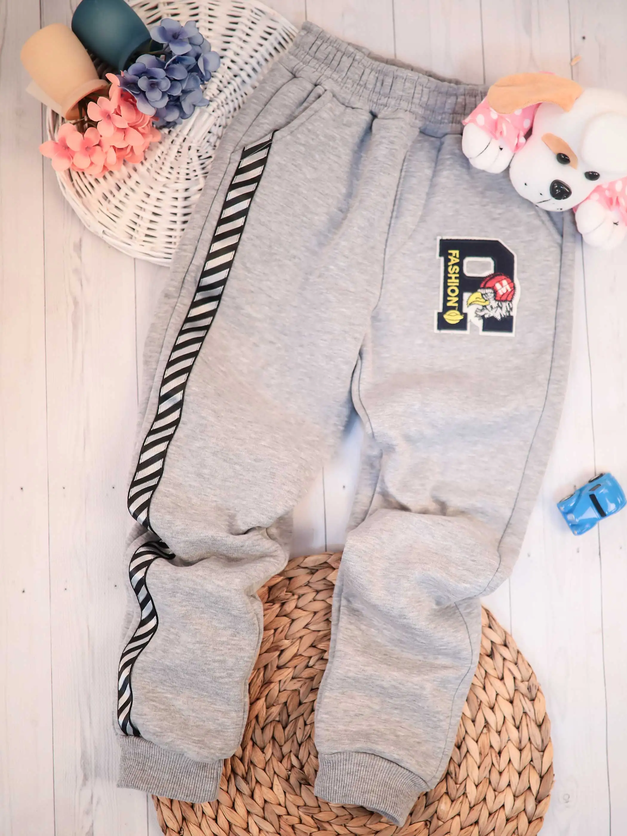 Брюки для мальчиков с эластичной резинкой на талии сезон зима толстые теплые