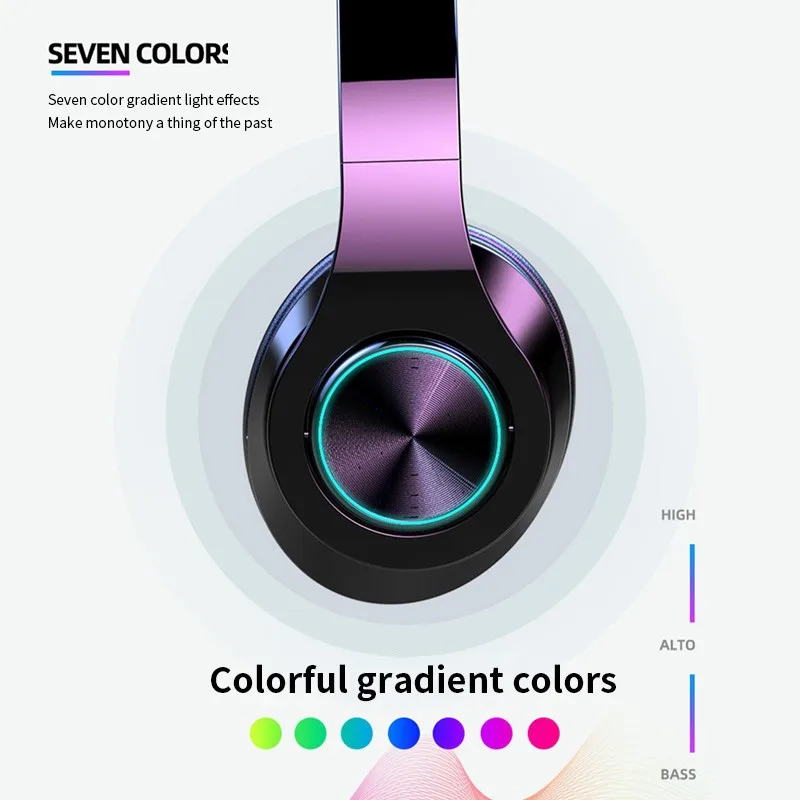 B39 светодиодный Красочные дыхание света Портативный складной Встроенный FM