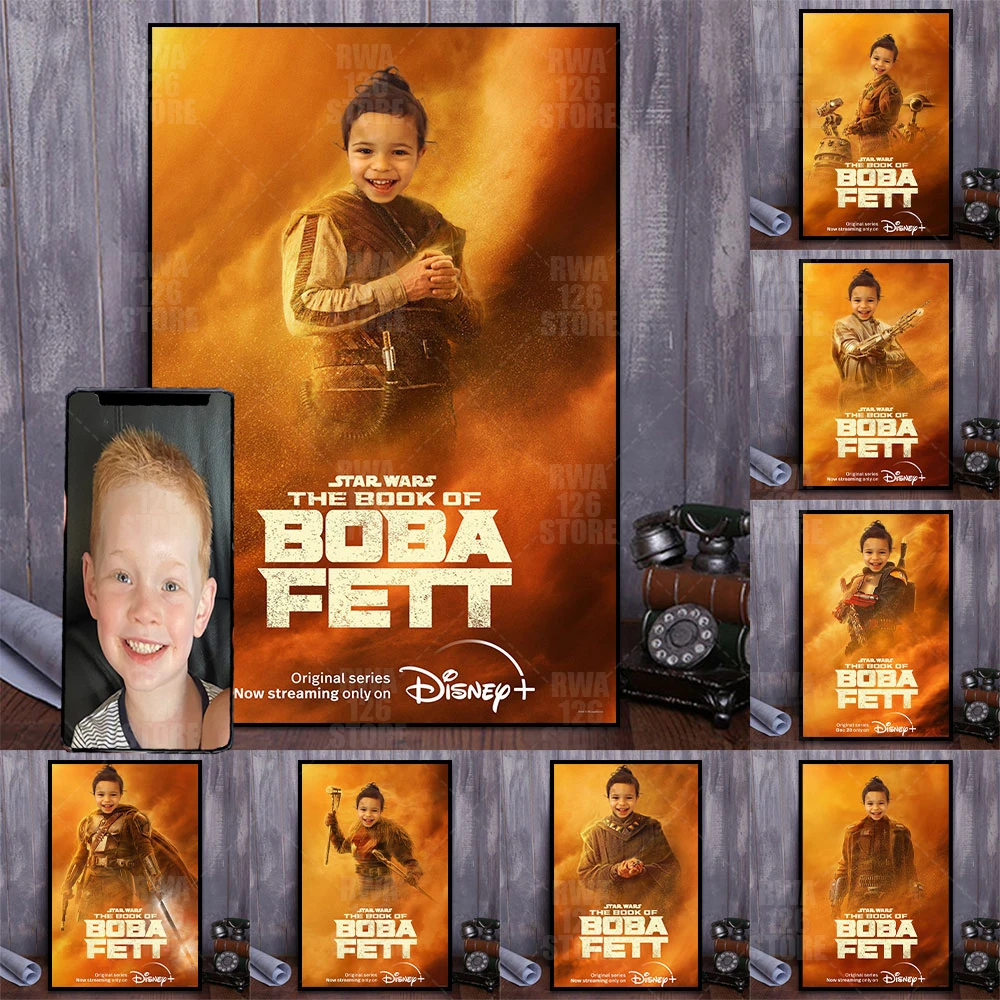 

Disney 2022 New Star Wars The Book of Boba Fett Personalized Movie Poster Custom Canvas Painting Wall Art Room Home Decoration