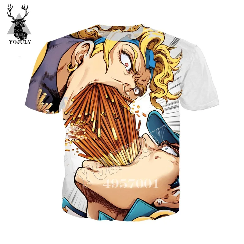 14 YOJULY аниме JoJo невероятное приключение 3D принт в стиле Харадзюку летняя футболка для мальчиков и девочек уличная одежда Забавные топы Для мужчин Для женщин рубашки Y392 - Цвет: 14