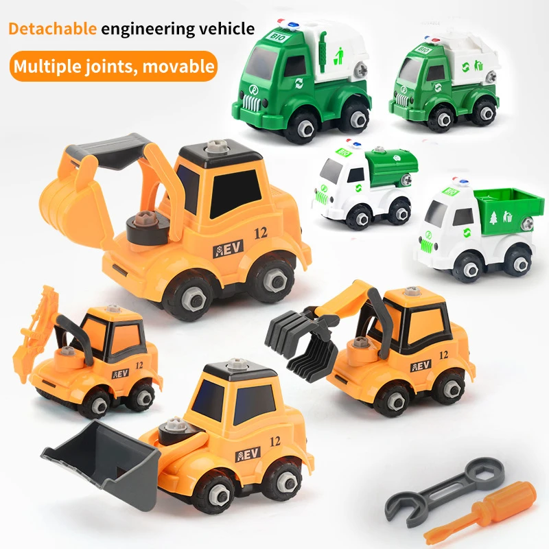 

Конструктор «сделай сам» для разборки гаек, инженерный грузовик, экскаватор, кирпичи, игрушки с винтами для детей, обучающие игрушки для мал...