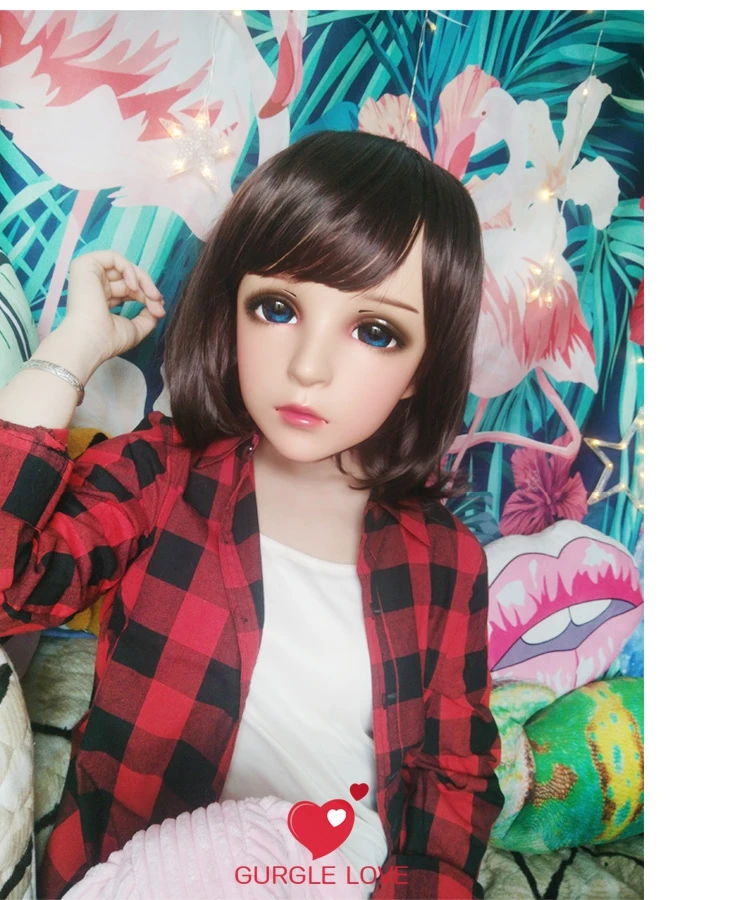 (LAN) Женская милая смоляная маска кигуруми на половину головы с глазами BJD косплей