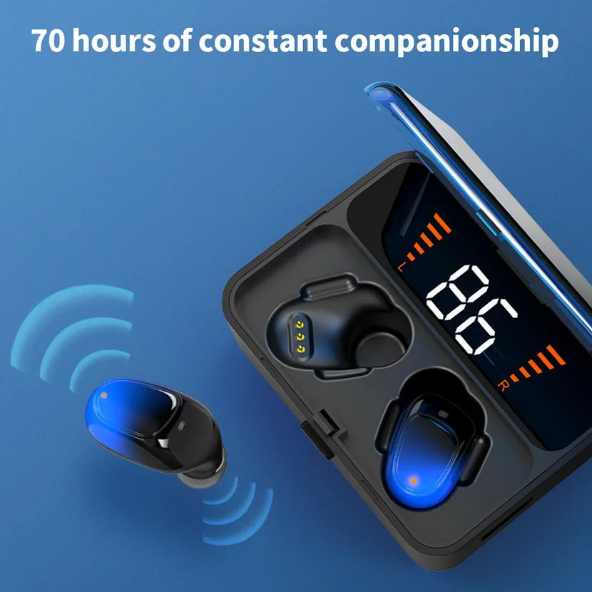 50 шт., комплект ES01, TWS, Bluetooth наушники V5.0, сенсорные беспроводные наушники, 9D, стерео, Спортивная, водонепроницаемая гарнитура