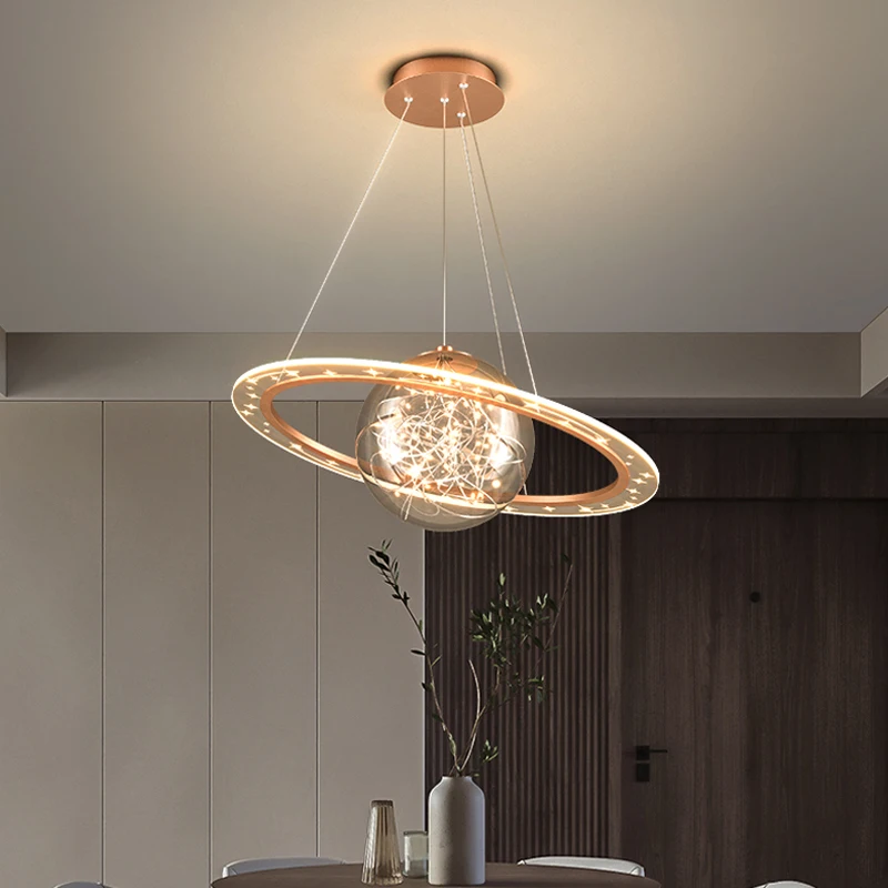 

Nordic LED Pendant Lamp For Children, Bedroom Living Room Kitchen Modern Minimalist Gypsophila Dining Room Ceiling Chandelier