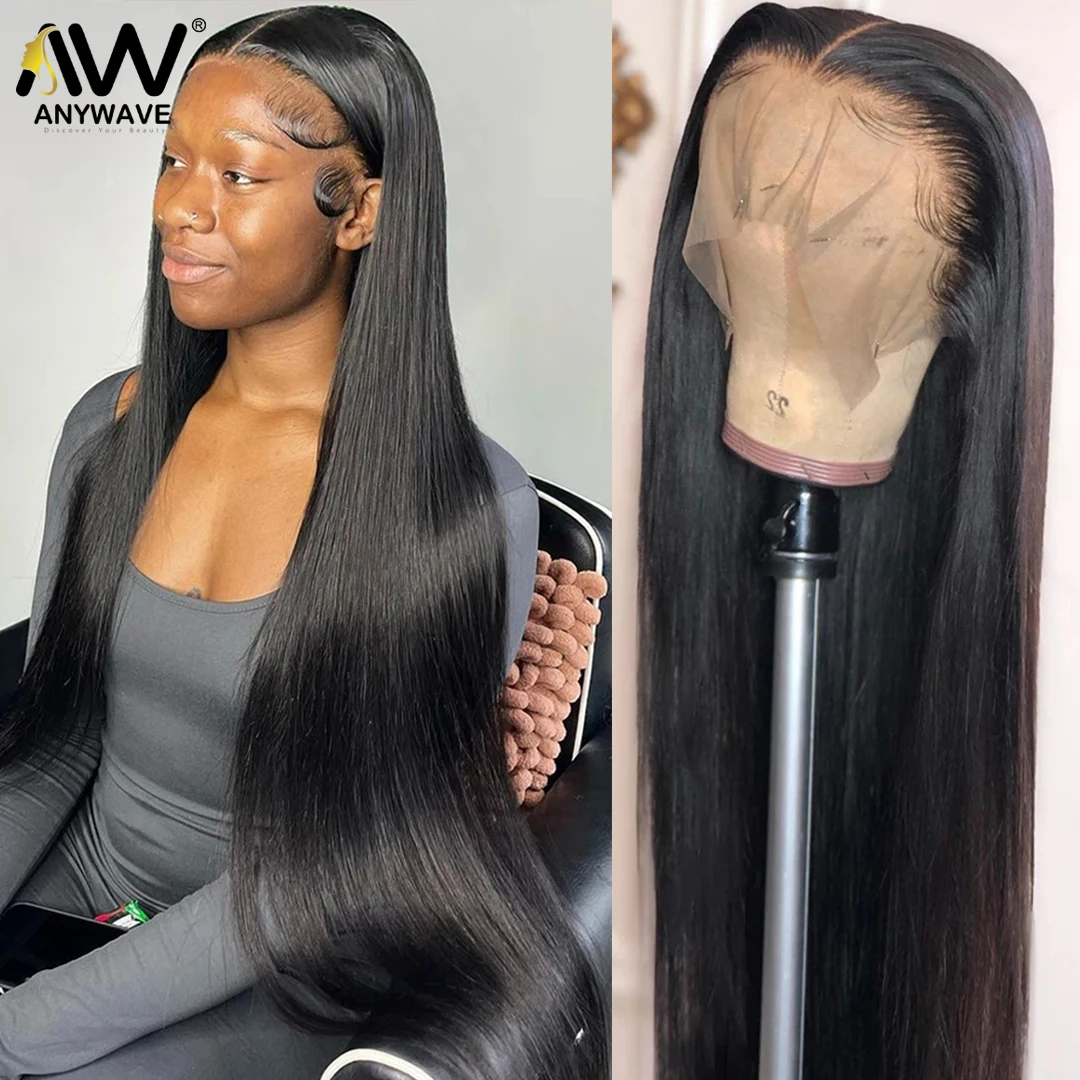 Straight Lace Front Human Hair Wigs 30 32 Inch 13x4 13x6 Transparent 4x4 Closure Wig For Black Women Brazilian Remy 150 Density