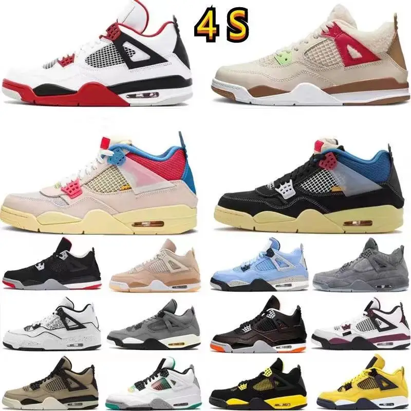 

Original New Court Purple Shoes Carnival University Blue 4s Basketball Trainers Cactus Black Cat Sport Men Women Sneakers Casual