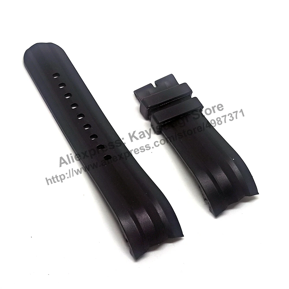 Ремешок резиновый 24 мм для часов Nautica A43006G A43007G A43008G A32516G черный