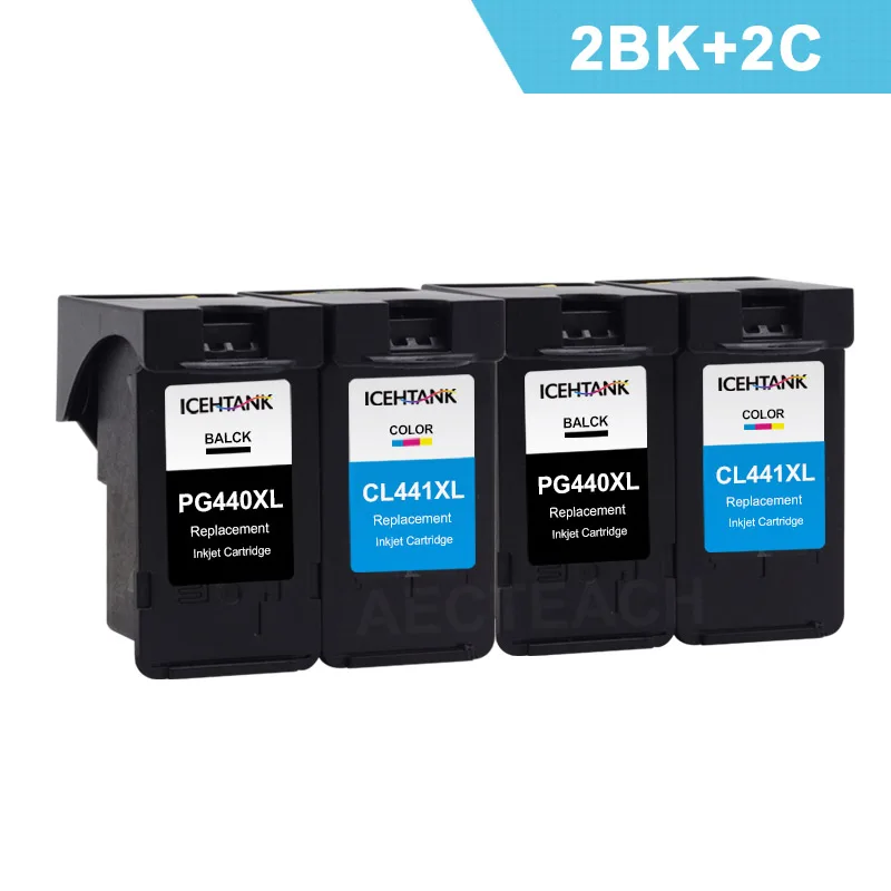 2BK2C Aecteach заправка чернильный картридж для Canon PG 440 CL 441 XL PG440 PG-440 для Canon Pixma MG3240 MG3540 MG4240 MG3640 принтер - Цвет: 2BK2C