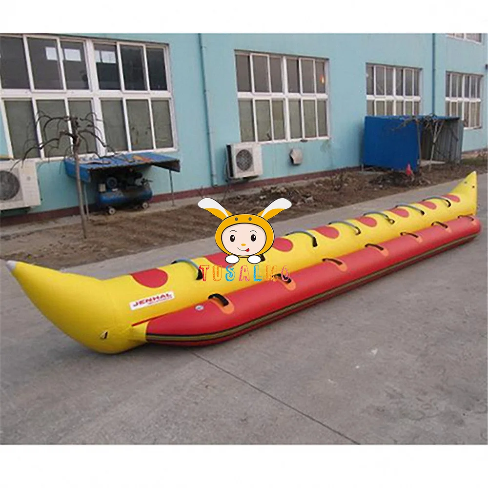 

Nathaniel Water Play Summer Toys Inflatable Towable Tube 8 seats Inflatable Water Banana Boat with Factory Price