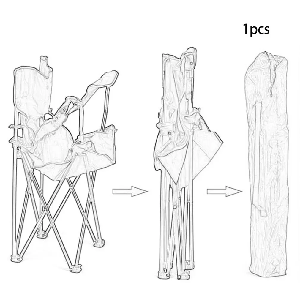 

Canvas Plus Steel Engineering Design Leather With Armrests Outdoor Conjoined Chair Folding Chair Beach Chair Fishing Chair