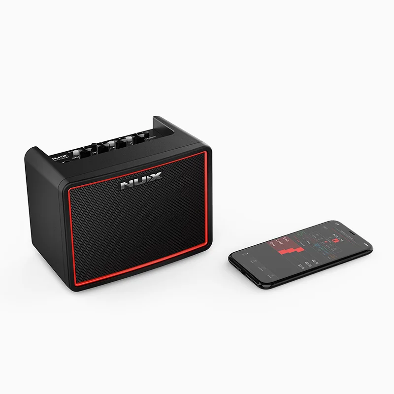 nux mächtigen lite bt gitarre verstärker mini tragbare modellierung verstärker mit bluetooth für akustische elektrische gitarre fr