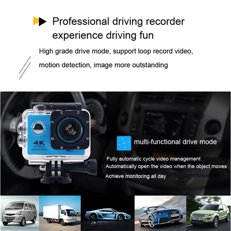 H9A Pro 2,0 дюймов lcd 4k ultra HD 1080P Экшн-камера Поддержка WiFi Спортивная камера FULL HD Спортивная камера