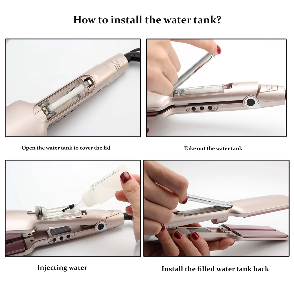 RUCHA Профессиональный паровой выпрямитель для волос инфракрасный плоский утюг