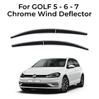 Дефлектор окон автомобиля, хромированный козырек для защиты от дождя, подходит для VW GOLF 5, GOLF 6, GOLF 7