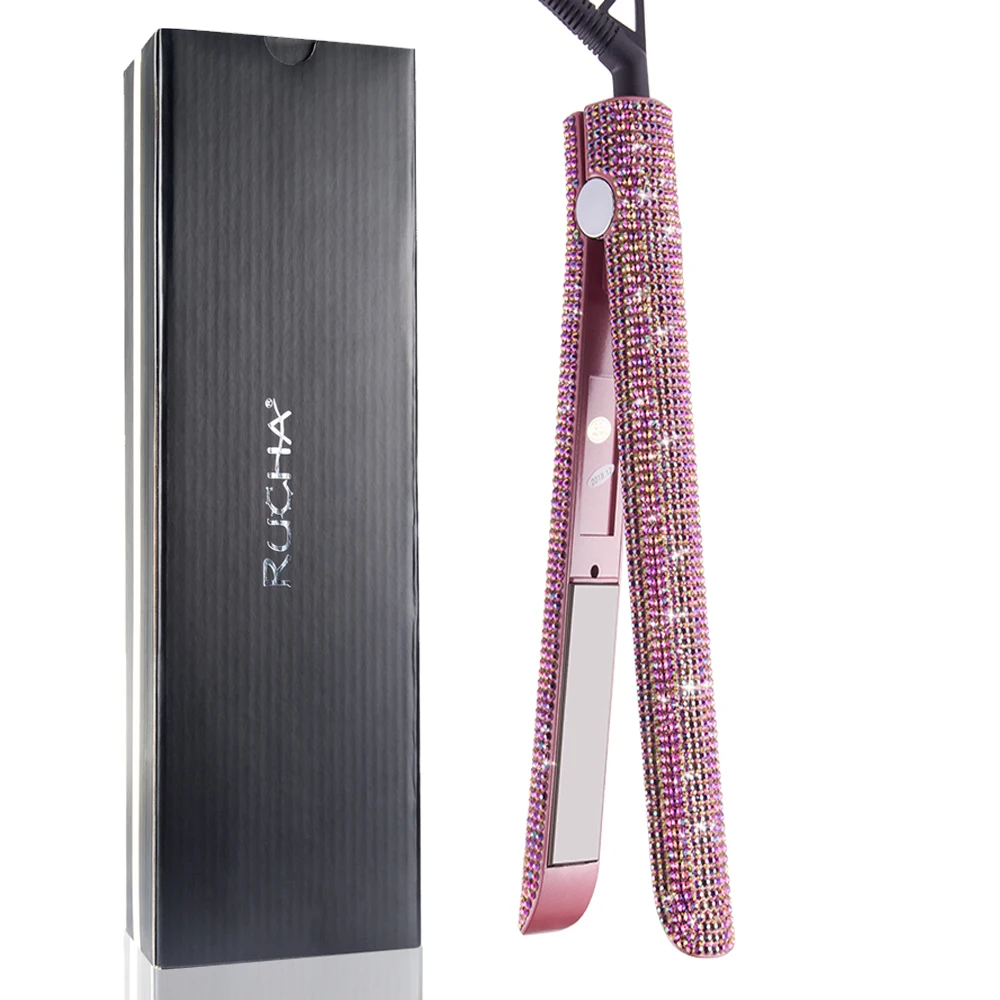 RUCHA выпрямитель для волос с блестящими кристаллами профессиональный утюжок