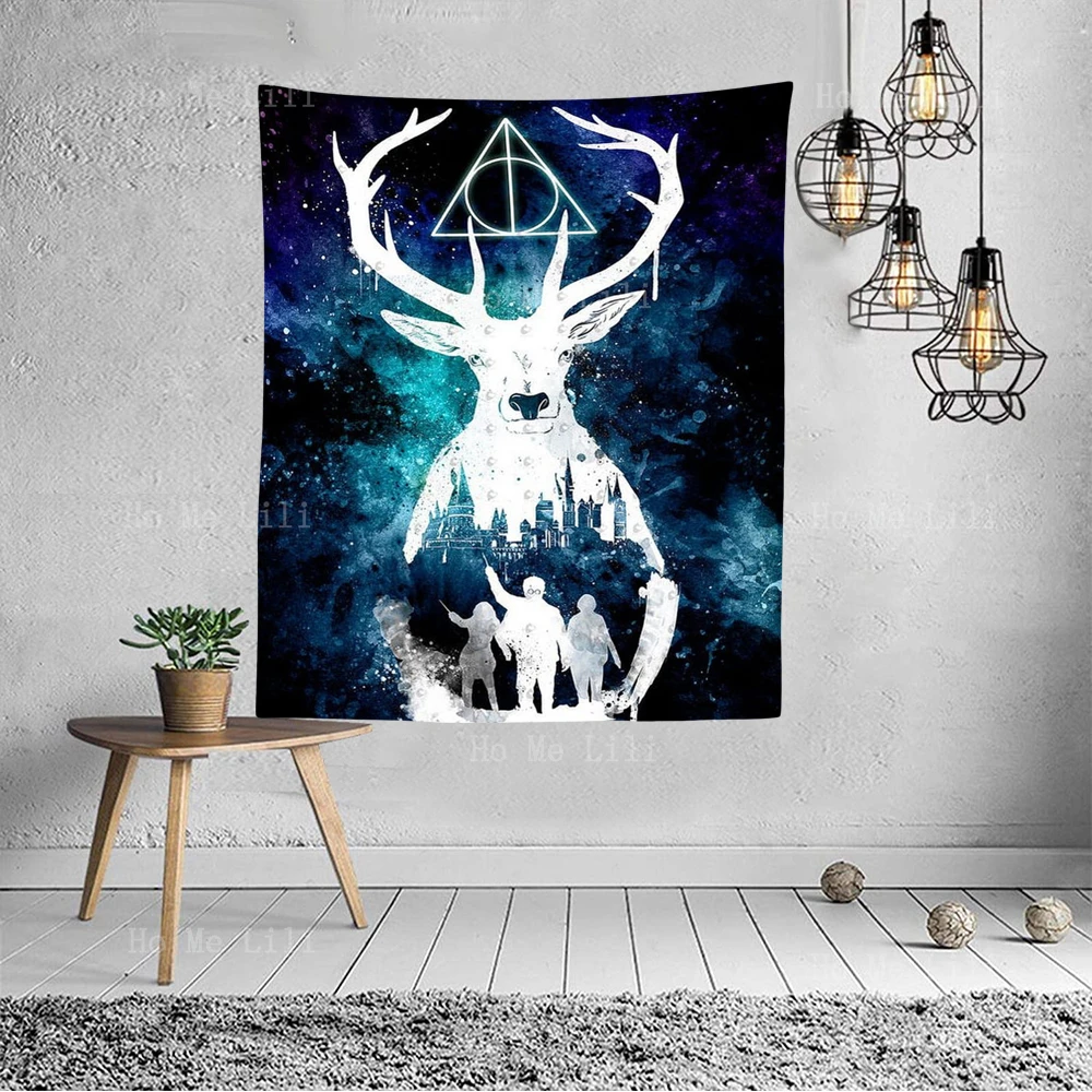 Фигурный персонаж концепция дизайна искусство черный синий олень пушистый волк