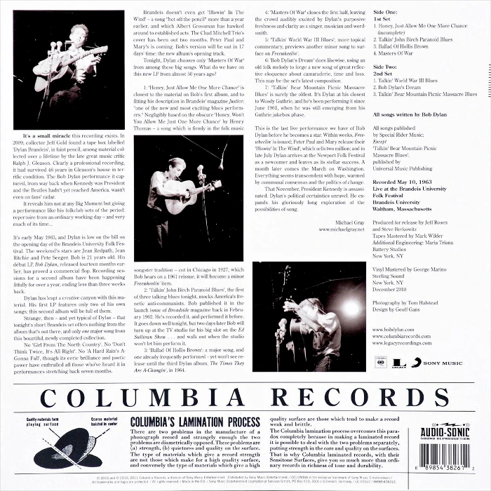 Bob Dylan / In Concert - Brandeis University 1963 (LP) | Электроника