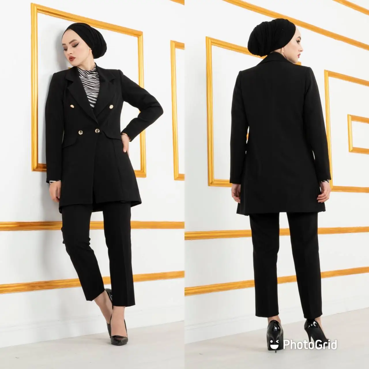 2022 New Season Women Business Jacket Pants Women Suit 2 Piece Set Hijab Suit Islamic Clothing for Women Modest Dresses Abaya