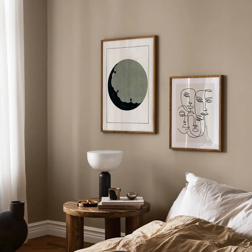 

Vintage Moon Poster Print Face Line Drawing Canvas Painting Wall Art For Living Room Home Decor Bedroom Picture On The Wall