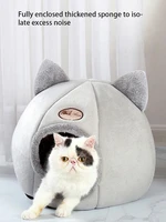 cat bed comfortable winter little mat basket small dog house with mattress pets tent cat deep sleeping bed with cave design