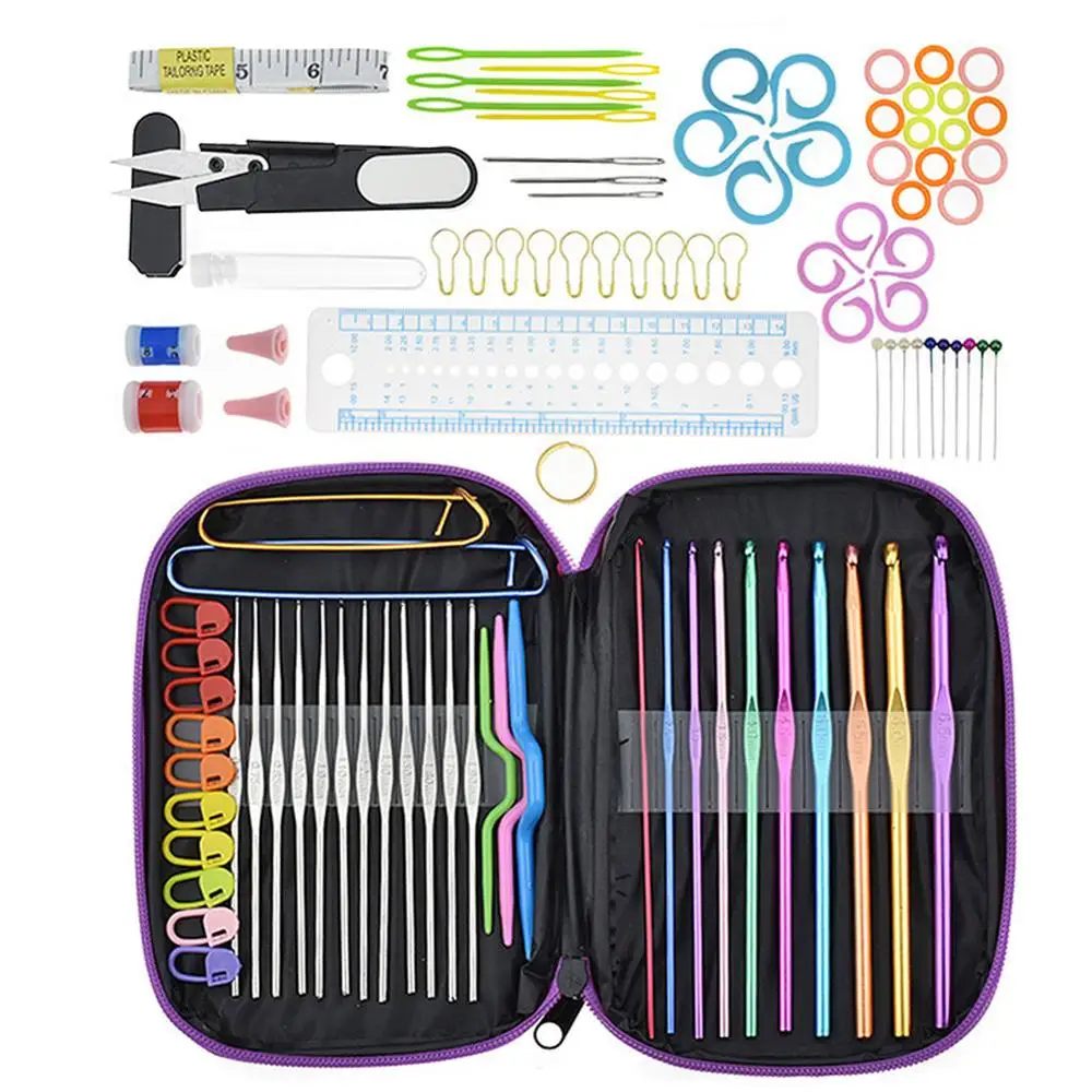 13 пар алюминиевых круглых вязальных спиц набор колец Сменные спицы DIY Инструменты для вязания Швейные аксессуары - Цвет: 100pcs B