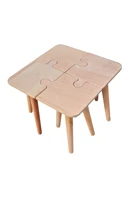 childrens activity beech table adjustable movable stool 4 piece puzzle shaped stool activity table educational multipurpose
