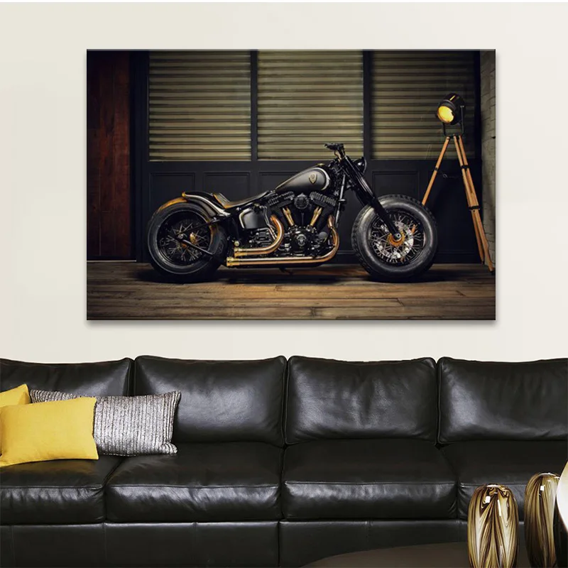 

bobber motorbike custom bike motorcycle hot rods posters on the wall picture home living room decoration bedroom