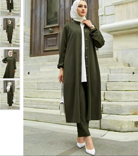 Dress abaya xxxl xxxxl big size Spring evening skirt tunik muslim modasena dubai Classic Dual Suit 100MD-1034 | Тематическая одежда