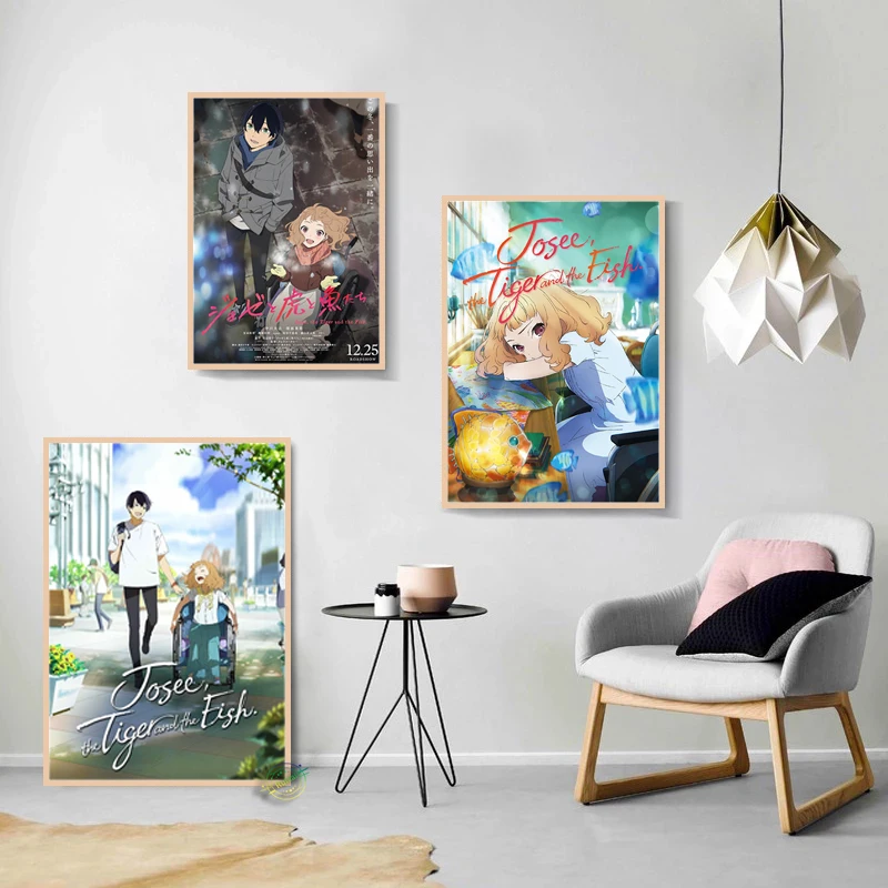 

Josee The Tiger And The Fish Poster Anime Wall Art Canvas Painting Wall Pictures For Living Room Decoration Home Decor Gift