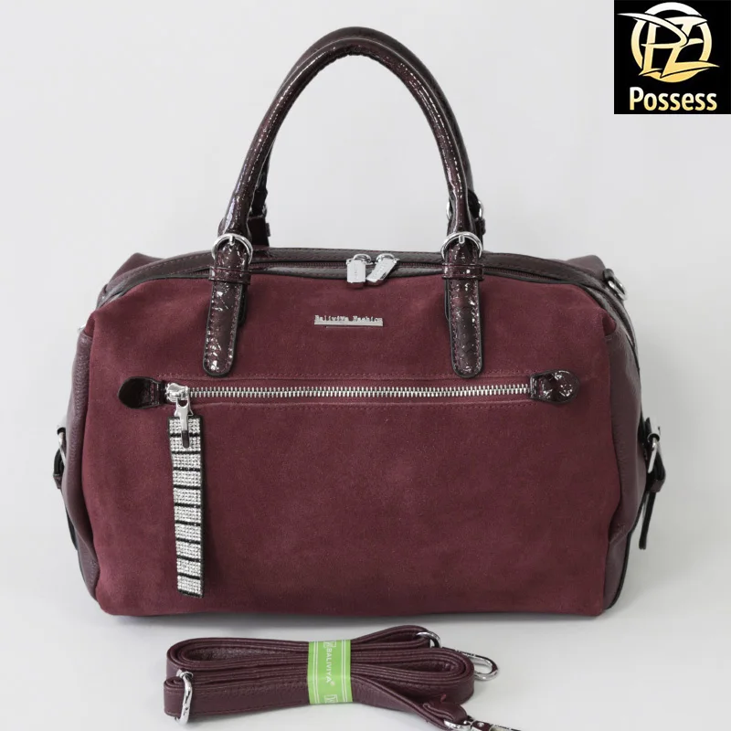 Женская сумка BALIVIYA BRAND T16-10 натуральная замша+кожзаменитель | Багаж и сумки