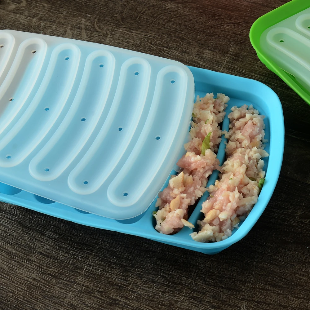 Силиконовая форма для приготовления ветчины хот дога бургеров 6 ячеек| |