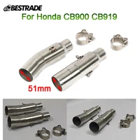 motorcycle exhaust pipe middle link tube connection left and right side slip for honda cb900 cb919 all years stainless steel