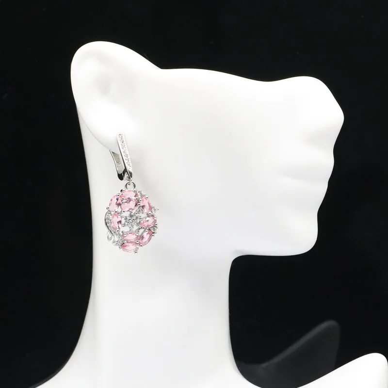 35x17 мм великолепные создан Розовый Morganite белый кубический циркон к женским