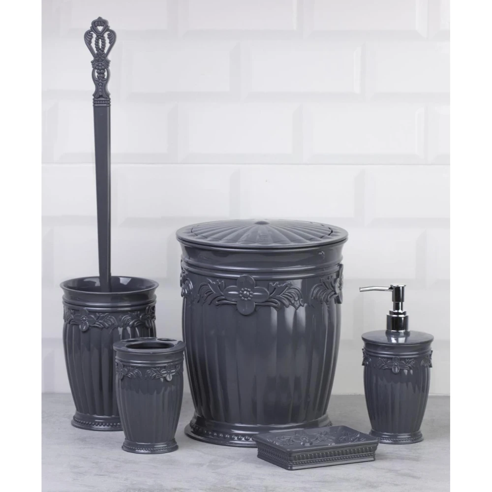 bathroom accessories decoration sets toothbrush trash can toilet brush soap dispenser 5pcs home organizer dowry products free global shipping