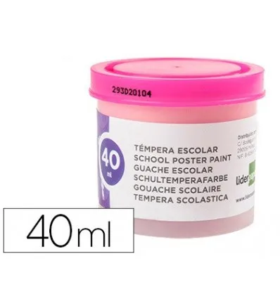 Темпера LIDERPAPEL школа 40 мл розовый 5 единиц |
