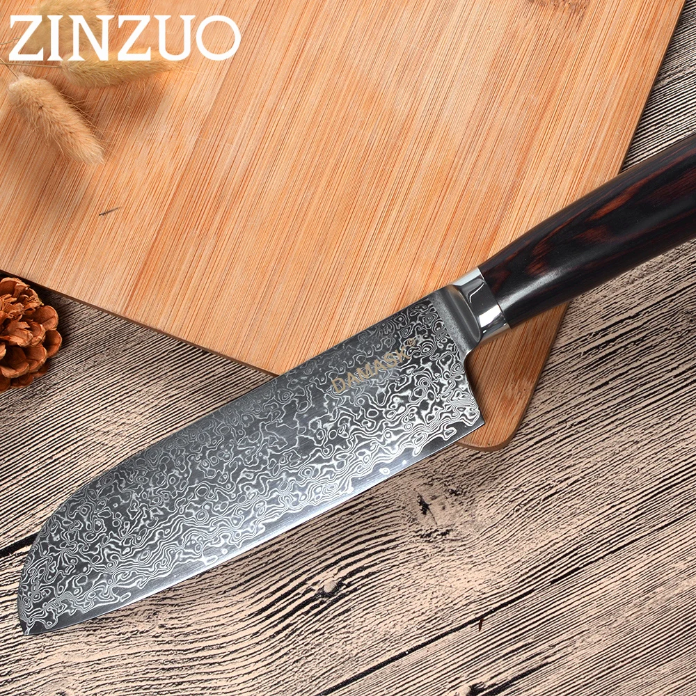 Набор японских кухонных ножей ZINZUO VG10 из 4 предметов острые приборы дамасской