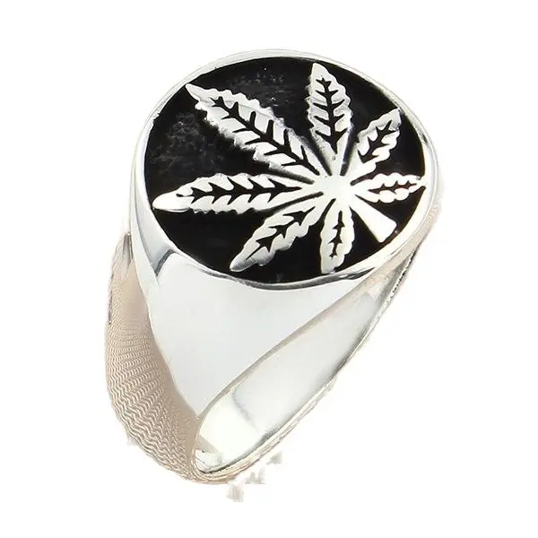

Печатка из Marijuanas кольцо из стерлингового серебра ручной работы Винтаж кольцо для Для мужчин производство Турция 925 пробы серебро