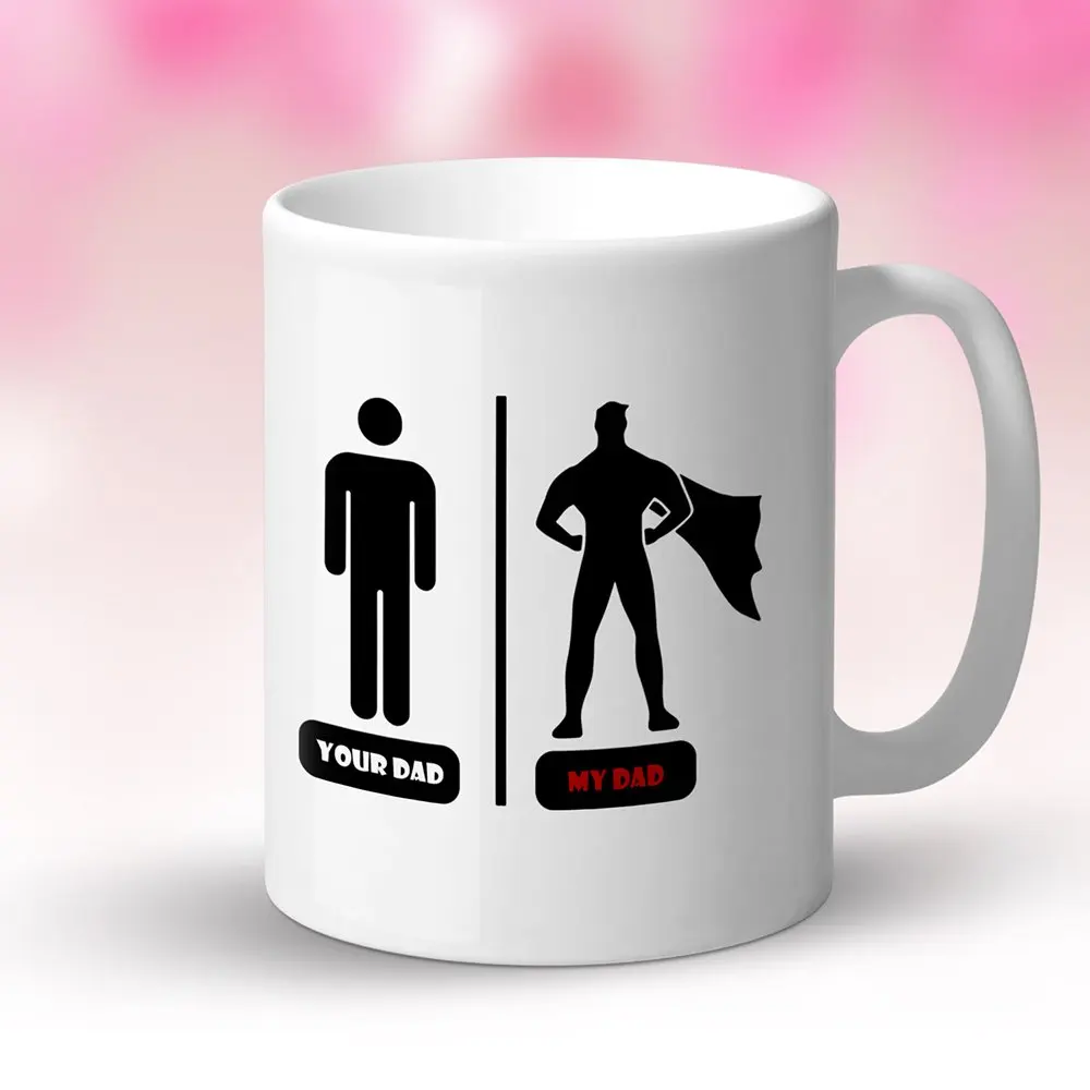 

Персонализированная белая кружка (тематика на День отца) 13-E